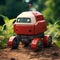 Cute Red Toy Robot: A Personal Agricultural Famicom-inspired Design