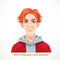 Cute redhaired men portrait for avatar