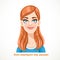 Cute redhead young woman portrait for avatar