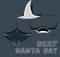 Cute Reef Manta Ray Cartoon Vector Illustration