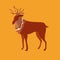 Cute Reindeer Character Illustration Vector Isolated Element