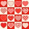 Cute retro seamless Valentines Day pattern with hearts