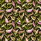 Cute retro set of leaf seamless patterns.  Simple design in pink and green colorways.  Vector repeating design for  fabric