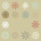 Cute Retro Snowflakes. EPS 10