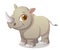 A cute rhino vector cartoon