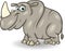 Cute rhinoceros cartoon illustration