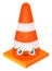 Cute road cone, illustration, vector