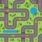 Cute road map of countryside pattern for children