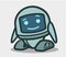 Cute robot animated character for design