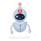 Cute robot doctor. Scientific technologies for health. Concept AI in medicine