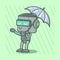 cute robot rain
