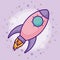 Cute rocket icon