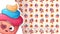 Cute roller cake seamless pattern