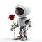 cute romantic robot