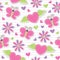 Cute romantic seamless pattern