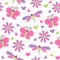 Cute romantic seamless pattern