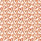 Cute romantic simple seamless pattern with hand drawn red ink grunge hearts in outline. Vector background for Valentines day,