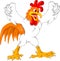Cute rooster cartoon