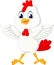 Cute rooster cartoon