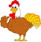 Cute rooster cartoon thumb up