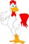 Cute rooster cartoon thumb up
