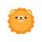 Cute round lion animal vector graphic icon