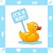 Cute Rubber Duck with It\'s a Boy Sign