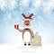 Cute Rudolph Reindeer - Illustration