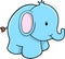 Cute Safari Elephant Vector