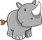 Cute Safari Rhino Vector Illustration