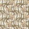 Cute safari snake wild animal pattern for babies room decor. Seamless reptile brown textured gender neutral print design
