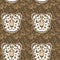 Cute safari wild leopard animal pattern for babies room decor. Seamless big cat furry brown textured gender neutral