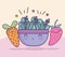 cute salad vegetables