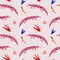 Cute salamander vector pattern, seamless design. Trendy hand drawn illustration, scandinavian style. Good for textile design,