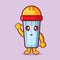 Cute salt bottle mascot smiling isolated cartoon in flat style