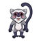 Cute samango monkey cartoon standing