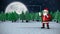 Cute Santa animation showing copy space for christmas message