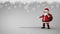Cute Santa animation showing copy space for christmas message