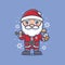 cute santa claus baseball