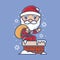 cute santa claus chimney