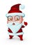 Cute Santa Claus with glasses showing LIKE (3D illustration)