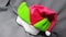 Cute Santa Claus hat welcomes Christmas and New Year