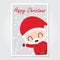 Cute Santa Claus say hello cartoon illustration for Christmas card design