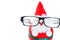 Cute santa doll with eye glasses.