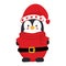 Cute santa penguins