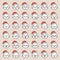 Cute santa seal emotion face in various expession, editable line icon