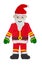 Cute santaclaus made from plasticine on white background