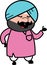 Cute Sardar Talking Unamused Face Cartoon