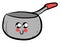 Cute saucepan with eyes, illustration, vector