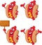 Cute sausage cartoon